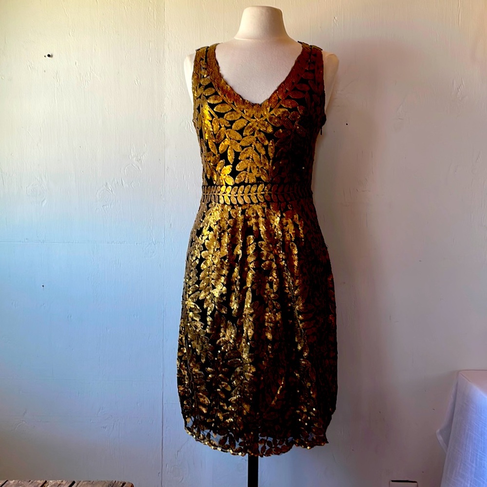 Project Alabama gold and black dress. Size 10